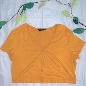 Yellow crop top